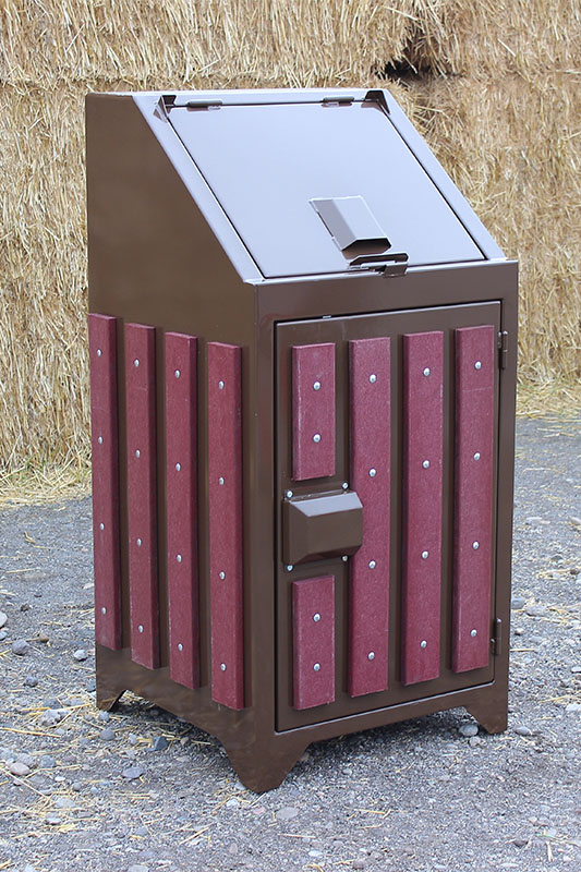 Bitterroot Series: Model B100 with Slats Bear Proof Trash Can - Bear